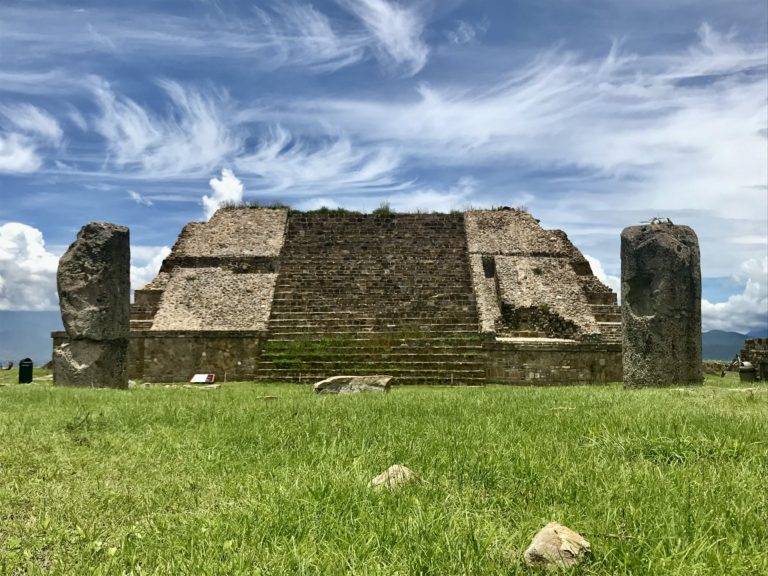 monte alban ruins in oaxaca