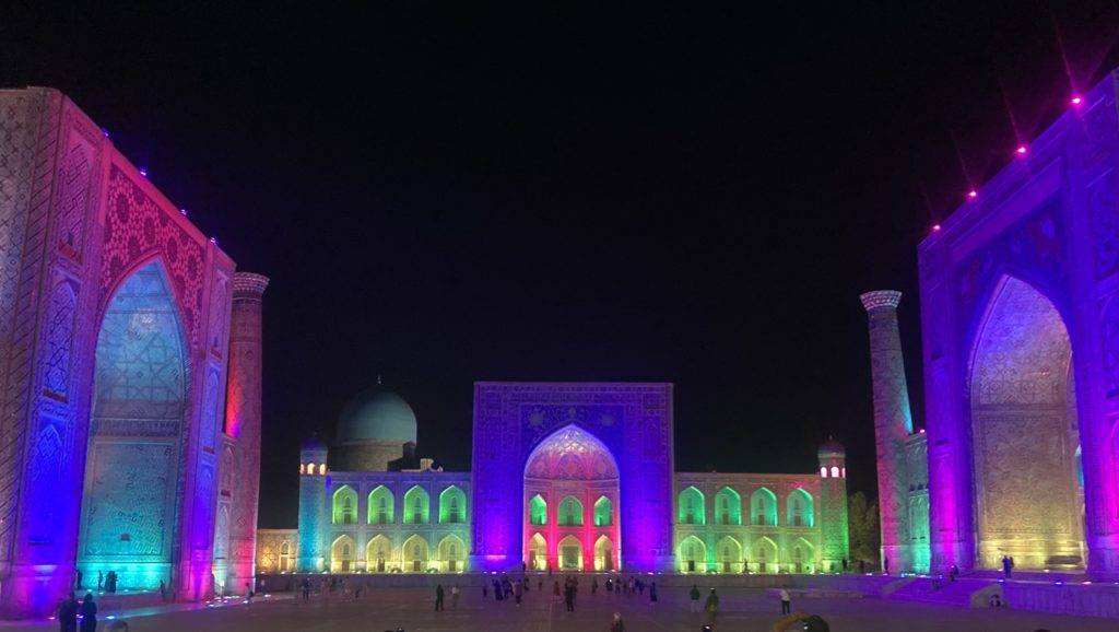 Registan at night