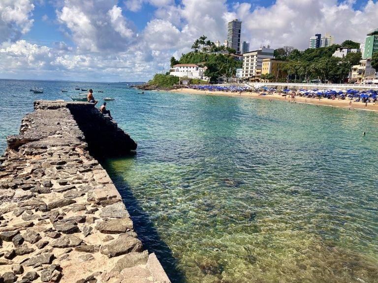 Stone Pier in Salvador, Brazil