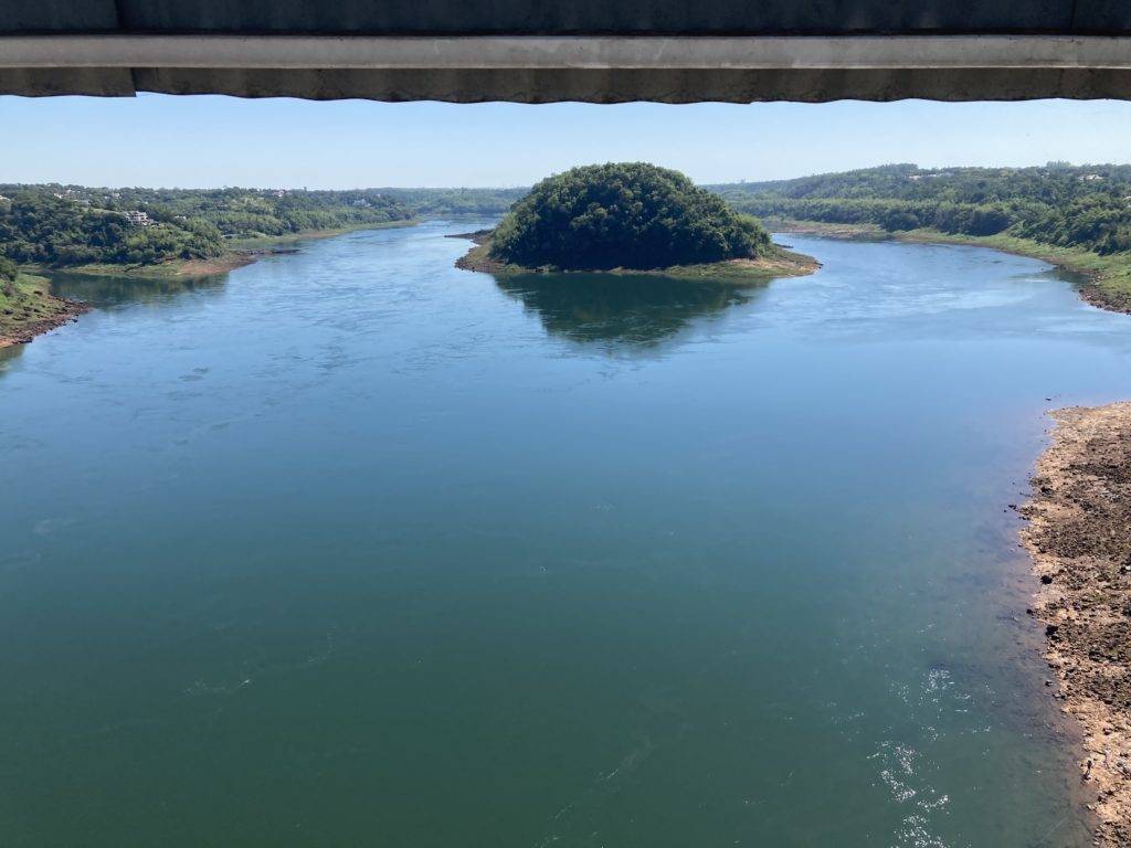 Parana River Island, border between Paraguay and Brazil