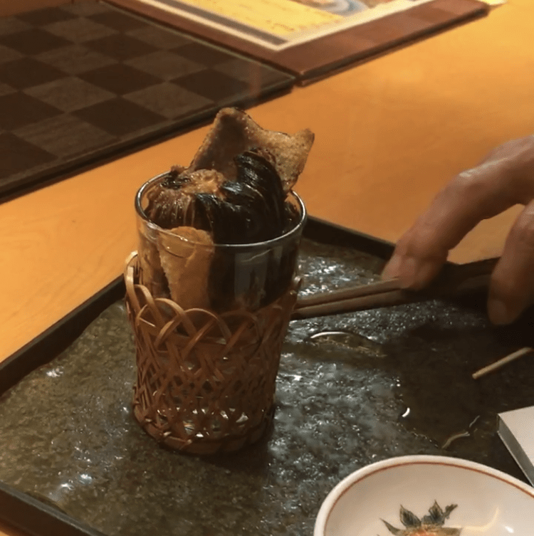 fugu hire-sake on fire