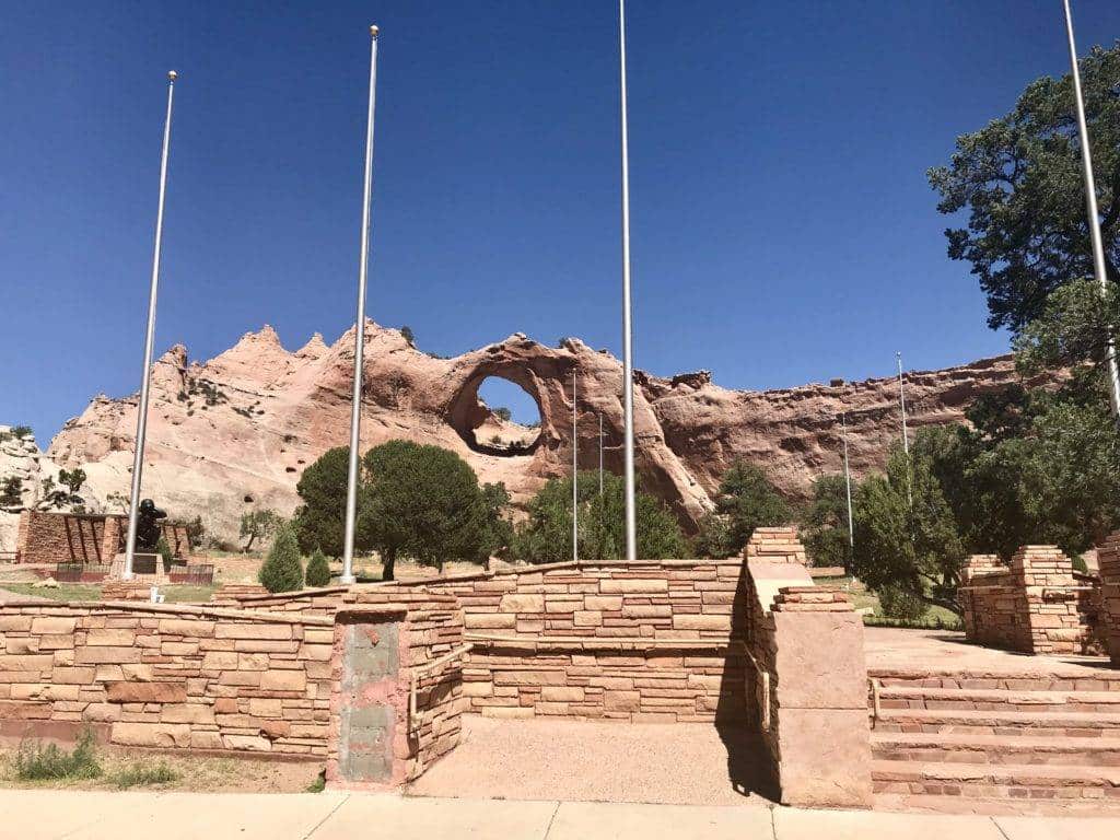 Entrance to the Window Rock Tribal Park & Veteran's Memorial