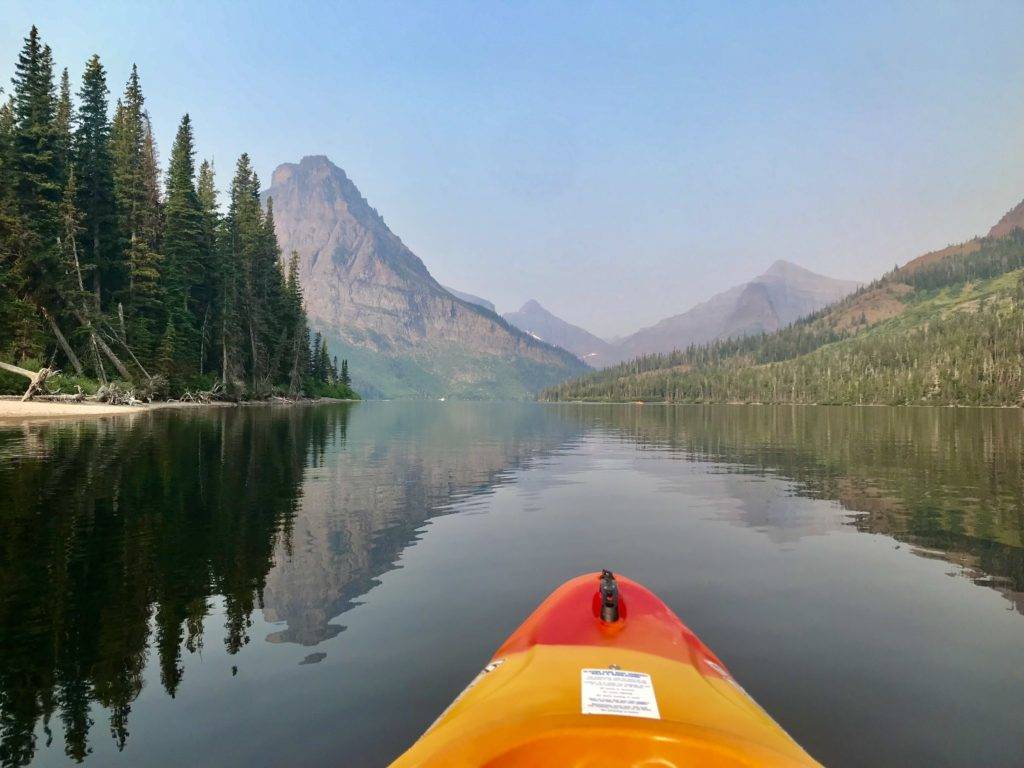 Kayak on Two Medicine Lake