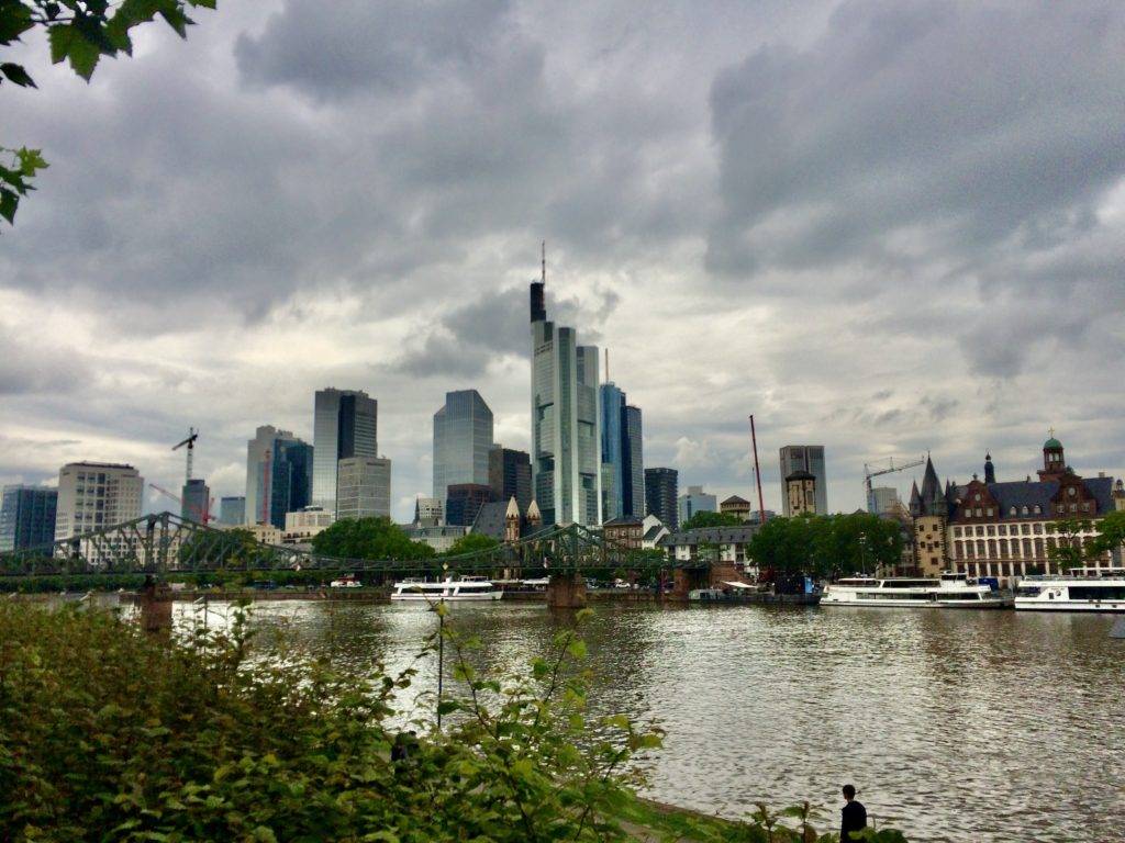Frankfurt skyline from the Main River