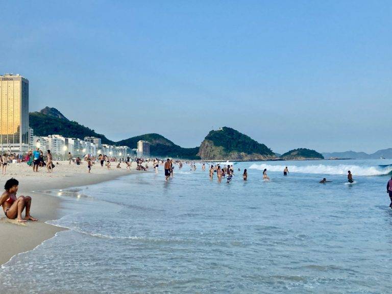Photo of Copacabana Beach in Rio de Janeiro.