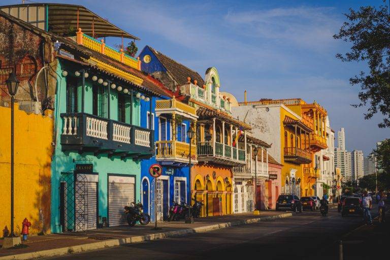 Colorful buildings in Cartagena