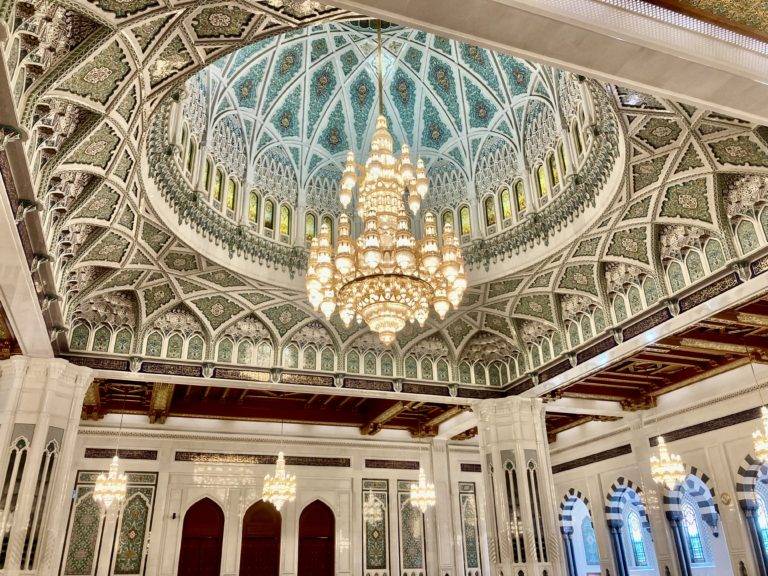Ceiling of Sultan Qaboos Grand Mosque